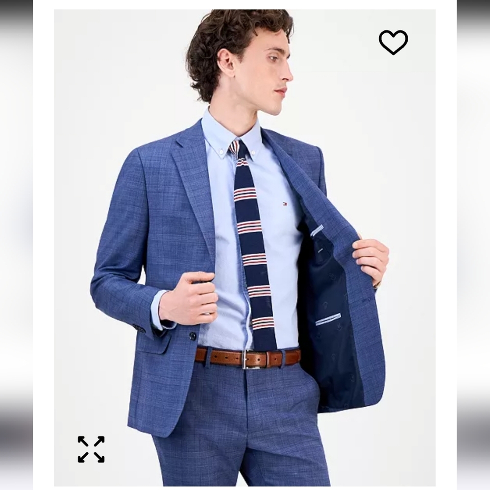 Tommy Hilfiger Men Modern-Fit Wool TH-Flex Stretch Suit Separates Jacket 46R NWT